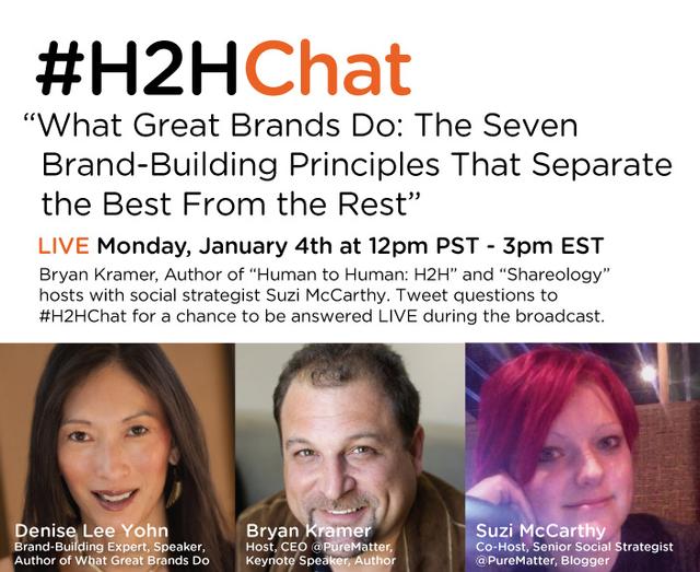 Replay #H2HChat “What Great Brands Do” with Denise Lee Yohn